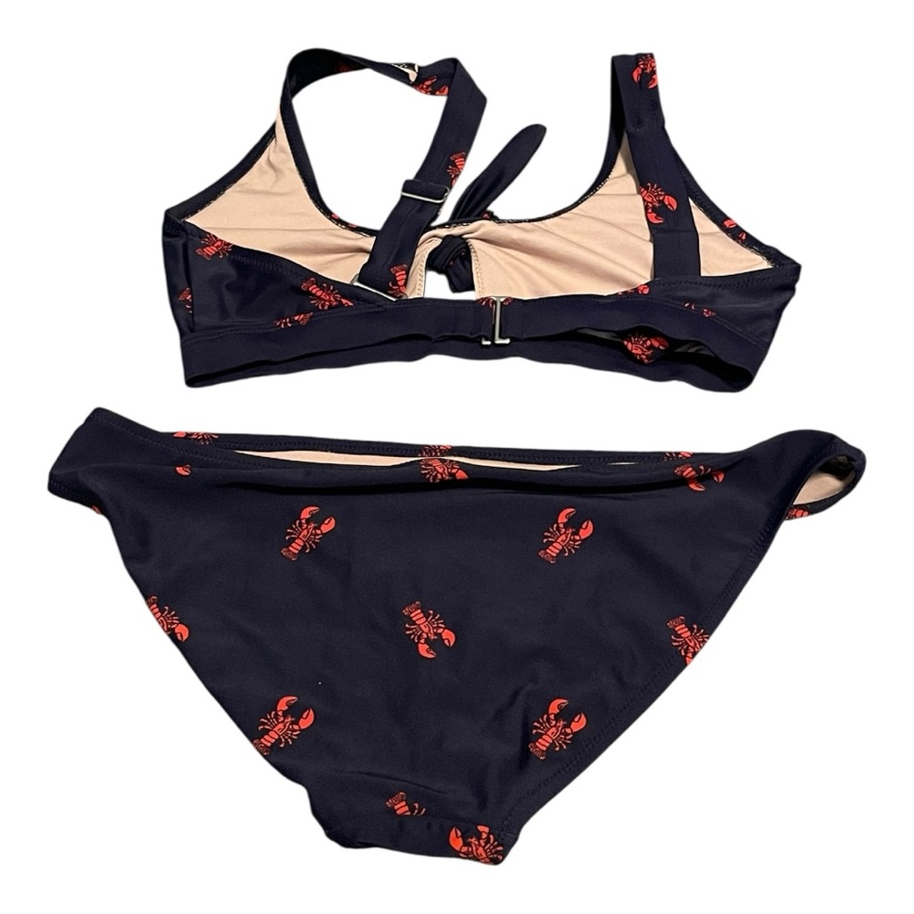 Navy Bikini with Red Lobster Print - Picture 5 of 8